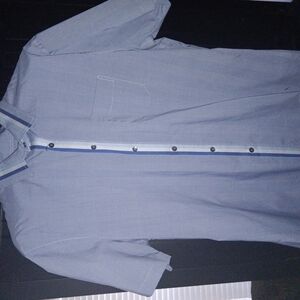 Men's Blue Short Sleeve Shirt